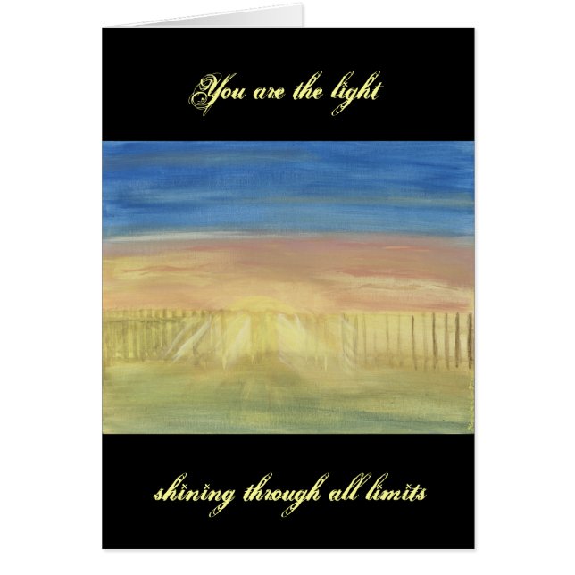 Zonnestralen door de omheining (Voorkant)