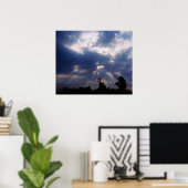 zonnestralen door wolken poster (Thuiskantoor)