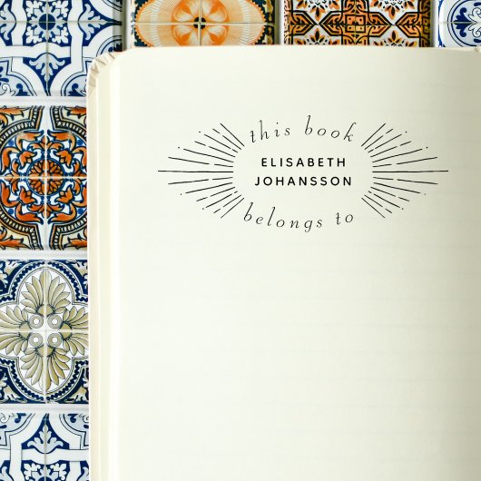  zonnestralen elegant uit het bibliotheekboek rubberstempel