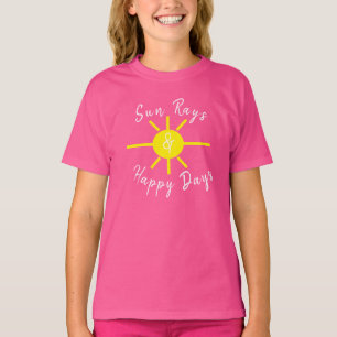 Zonnestralen en gelukkige dagen t-shirt