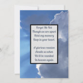 Zonnestralen en wolken Foto Memorial Kaart (Achterkant)