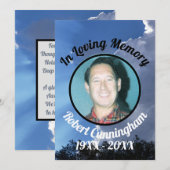 Zonnestralen en wolken Foto Memorial Kaart (Voorkant / Achterkant)