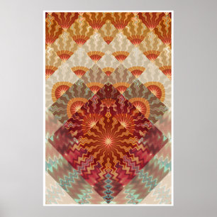 Zonnestralen Fractal Design Poster