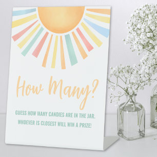 Zonnestralen Hoeveel zon Baby Borrel Reclamebord Met Voetstuk