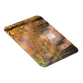 Zonnestralen in een herfst bos rechthoekige magnee magneet (Rechterzijde)