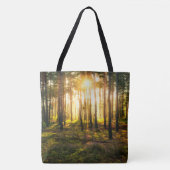 Zonnestralen in het dennenbos tote bag (Voorkant)