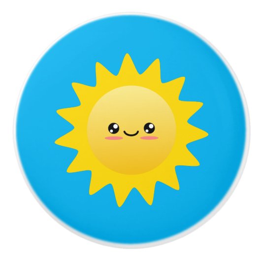 Zonnestralen Keramische Knop (Voorkant)