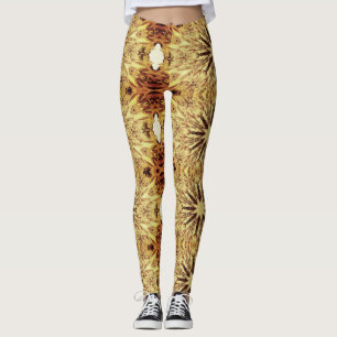 Zonnestralen moderne geometrische geel leggings