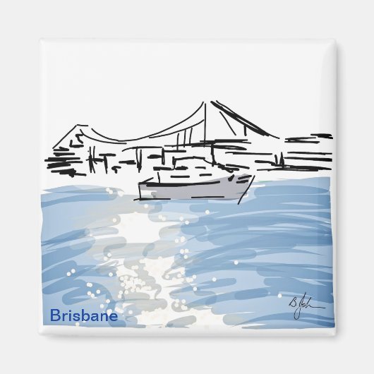 Zonnestralen op de riviermagneet magneet (Voorkant)