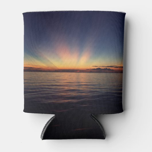 Zonnestralen op een koelbox blikjeskoeler (Voorkant)