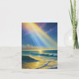 Zonnestralen op het Zeeen Wenskaart Kaart