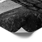 Zonnestralen op Japanse tempelpoort Poster (Hoek)