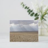 Zonnestralen over de vlakte briefkaart (Staand voorkant)