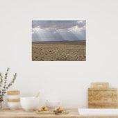 Zonnestralen over de vlakte poster (Keuken)