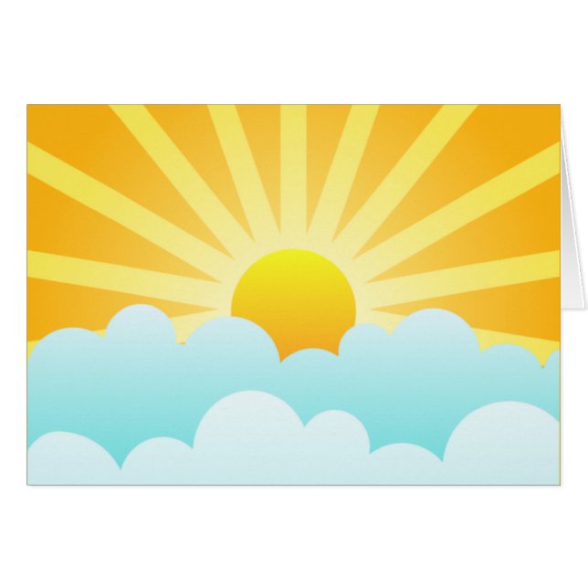 Zonnestralen over wolken (Voorkant Horizontaal)