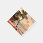 zonnestralen palmbomen ontkoppelen servet (Hoek)