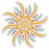 zonnestralen sticker (Voorkant)