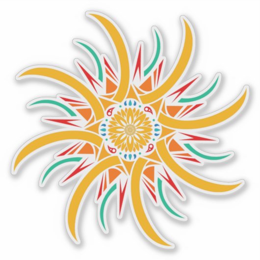 zonnestralen sticker (Voorkant)