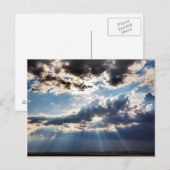 Zonnestralen van bovenaf briefkaart (Voorkant / Achterkant)