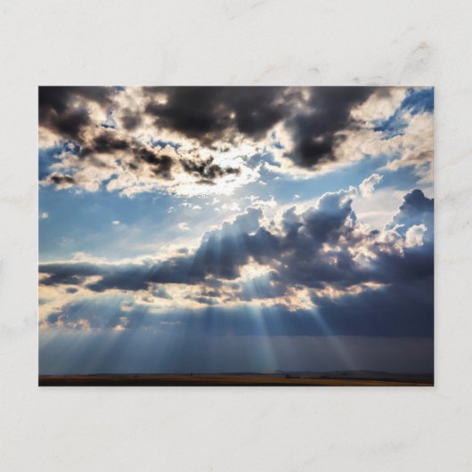 Zonnestralen van bovenaf briefkaart (Voorkant)