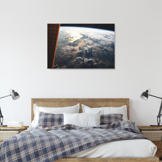 Zonnestralen van Celebes Zee in Zuidoost-Azië Canvas Afdruk (Insitu (Slaapkamer))