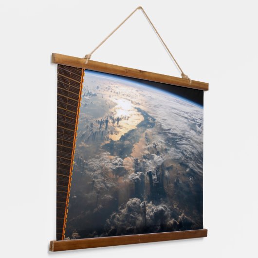 Zonnestralen van Celebes Zee in Zuidoost-Azië Hangend Wandkleed (Gebogen)