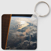 Zonnestralen van Celebes Zee in Zuidoost-Azië Sleutelhanger (Achterkant)