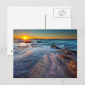 Zonnestralen verlichten de Stille Oceaan Briefkaart (Voorkant / Achterkant)