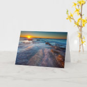Zonnestralen verlichten de Stille Oceaan Kaart (Gele Bloem)