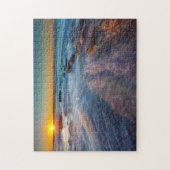 Zonnestralen verlichten de Stille Oceaan Legpuzzel (Verticaal)