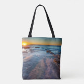 Zonnestralen verlichten de Stille Oceaan Tote Bag (Achterkant)