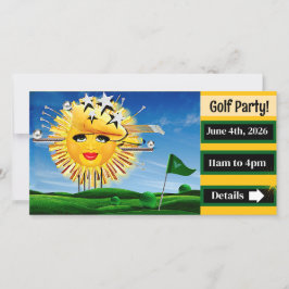 ZONNESTRALEN! ZONNESCHIJN! ZONNIGE GOLFDAG! FEESTDAGENKAART