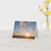 Zonnestralen, Zonsopgang, Blauwe Hemel, het Kaart (Gele Bloem)