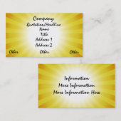 Zonnestralende Visitekaartjes (Voorkant / Achterkant)