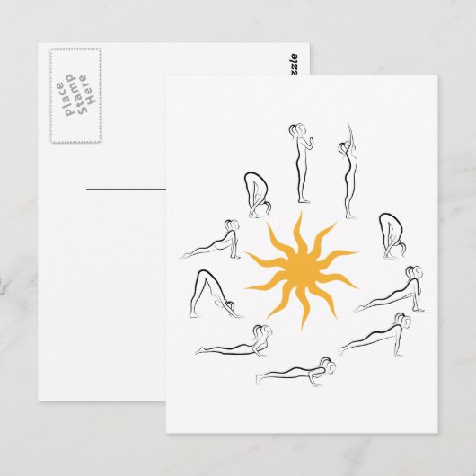 zonnestraling briefkaart (Voorkant / Achterkant)