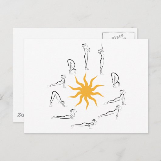 zonnestraling briefkaart (Voorkant / Achterkant)