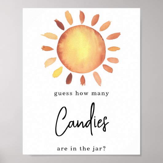 Zonnestraling Hoeveel snoepjes Poster (Voorkant)