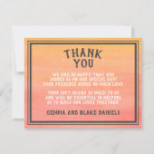 Zonnestrand bestemming Tropisch huwelijk Bedankkaart (Voorkant)