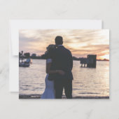 Zonnestrand bestemming Tropisch huwelijk Bedankkaart (Achterkant)