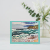 Zonnestrand briefkaart (Staand voorkant)