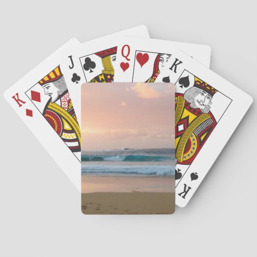 Zonnestrand en oceaan  pokerkaarten (Achterkant)