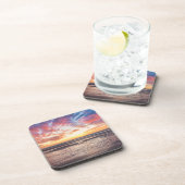 Zonnestrand en zee bier onderzetter (Rechterzijde)