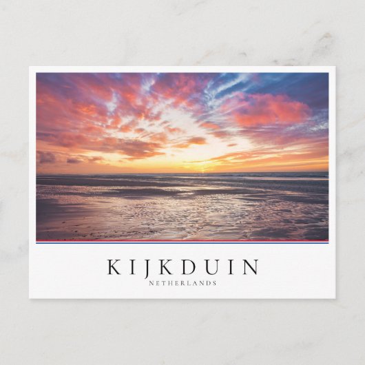 Zonnestrand en zee briefkaart (Voorkant)
