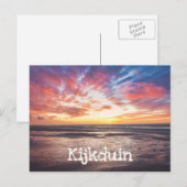 Zonnestrand en zee briefkaart (Voorkant / Achterkant)