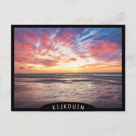 Zonnestrand en zee briefkaart (Voorkant)