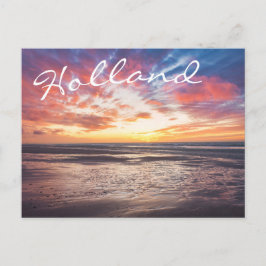 Zonnestrand en zee briefkaart