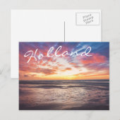 Zonnestrand en zee briefkaart (Voorkant / Achterkant)