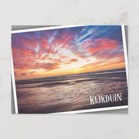 Zonnestrand en zee briefkaart (Voorkant)