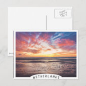 Zonnestrand en zee briefkaart (Voorkant / Achterkant)
