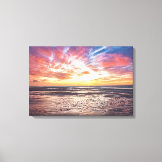 Zonnestrand en zee canvas afdruk (Voorkant)